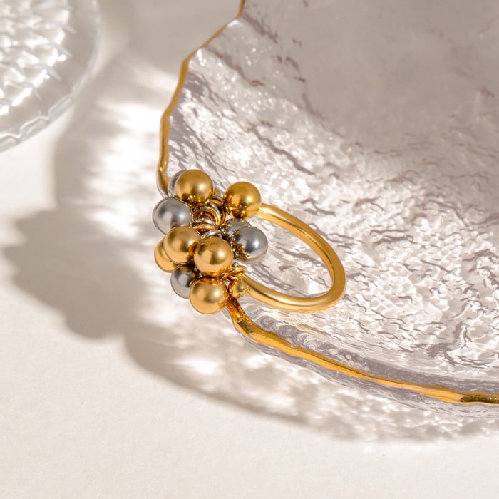 1 paar simple series style line edelstahl 18 karat vergoldet damen einzelringe h5Bild9