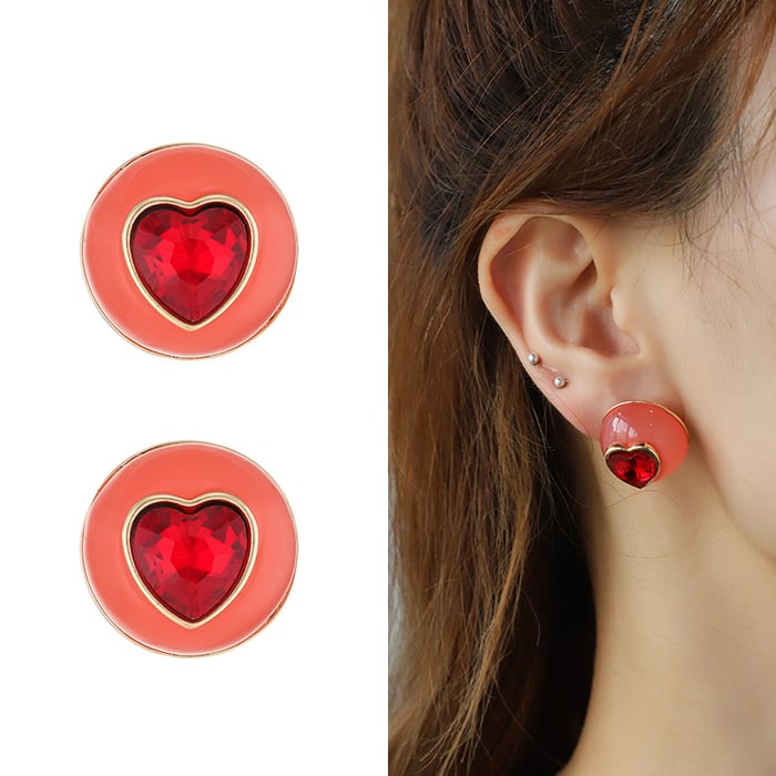 1 Paar romantische Serie Sweet Heart Legierung Damen Ohrstecker Bild6