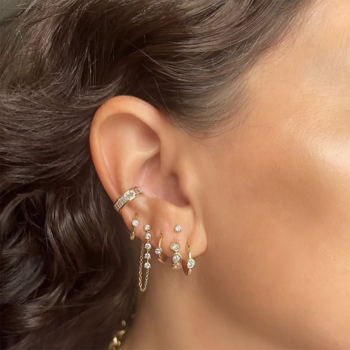 1 paar luxuriöse serie ringförmige edelstahl gold farbe überzogene damen clip-on ohrringe h5Bild7