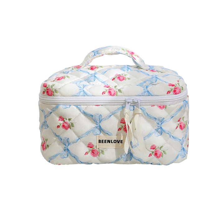 1 Piece Simple Series Large-capacity Cosmetic Bag With Sweet Bows Flowers Women's Bags h5Picture7