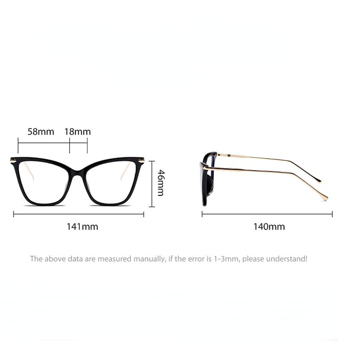 1 Pair Of Retro And Casual Cat-Eye Metal Anti-Blue Light  for Women's Glasses h5Picture6