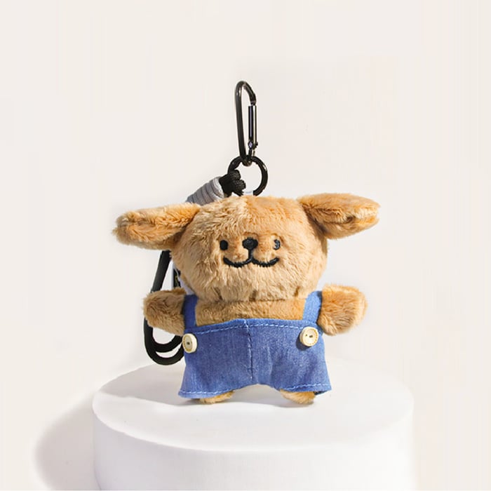 1 Piece Cute Puppy Wearing Overalls Women's Bag Charms h5Picture5