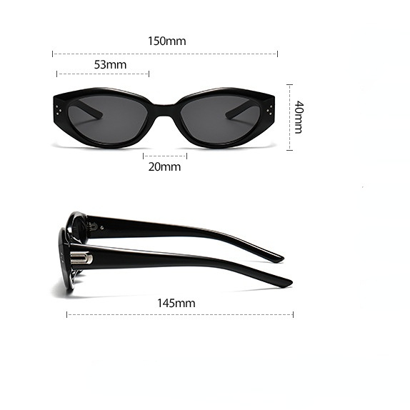 1 Stück Simple Series Retro Volltonfarbe Kunststoff Damen Sonnenbrille h5Bild9