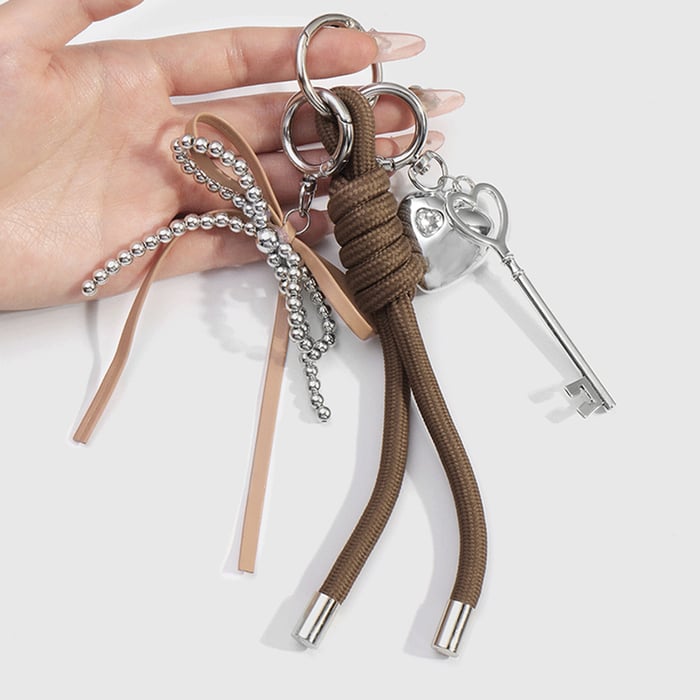 1 Piece Simple Series Retro Bow Knot Alloy Artificial Pearl Women's Bag Charms h5Picture4