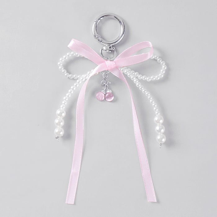 1 Piece Romantic Series Sweet Bow Knot Alloy Artificial Pearl Women's Bag Charms Picture5