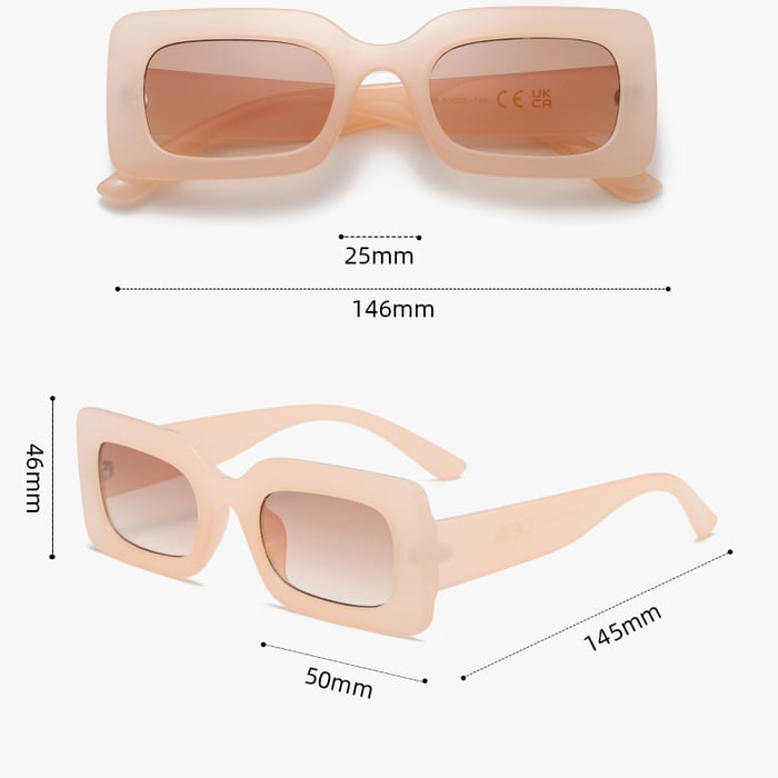 1 Stück Simple Series Casual Solid Color Kunststoff Damen Sonnenbrille h5Bild11