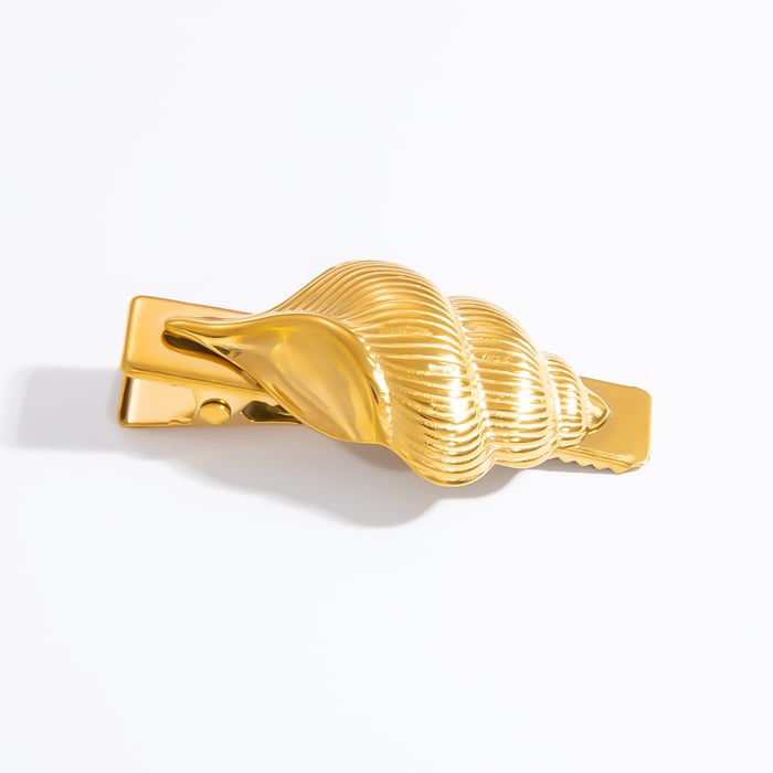 1 Stück Romantische Serie Urlaubsschildkröte Edelstahl Goldfarben Damen Haarspangen Bild12