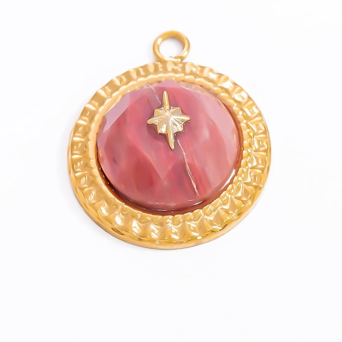 1 Stück Romantische Serie Retro Stern Edelstahl Gold Farbe Damen Anhänger h5Bild11