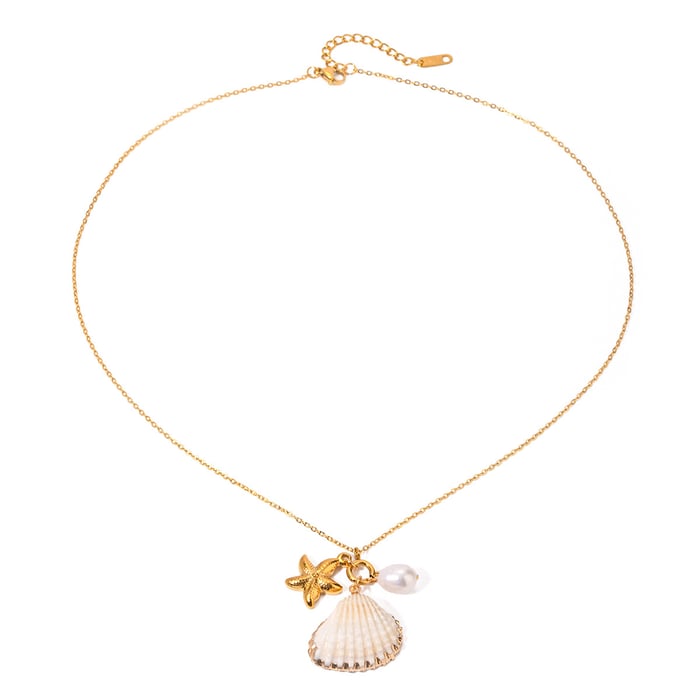 french new ocean series pearl accessories s  cross-border fashion all-match starfish shell necklace jewelry h5Picture7