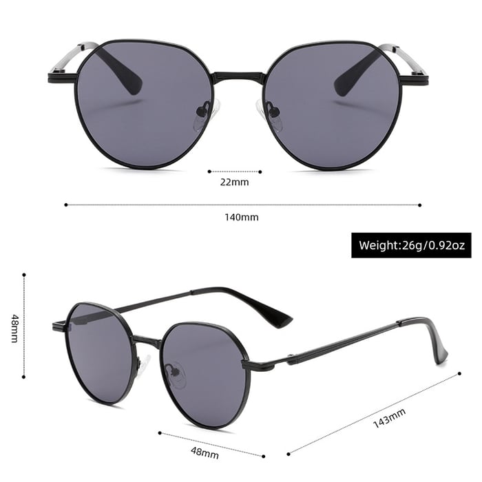 1 Pair Simple Series Daily Solid Color Alloy Women's Sunglasses h5Picture9
