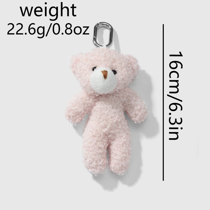 1 Piece Cute Plush Mini Doll Bear Bunny Bag Charms h5Picture7