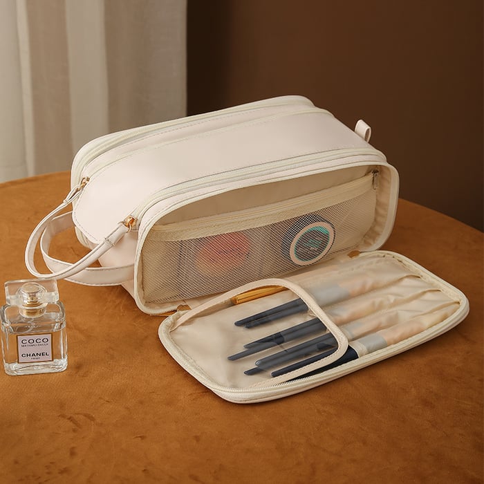1 Piece High-end Simple Style Solid Color PU Women's Makeup Bag Picture4