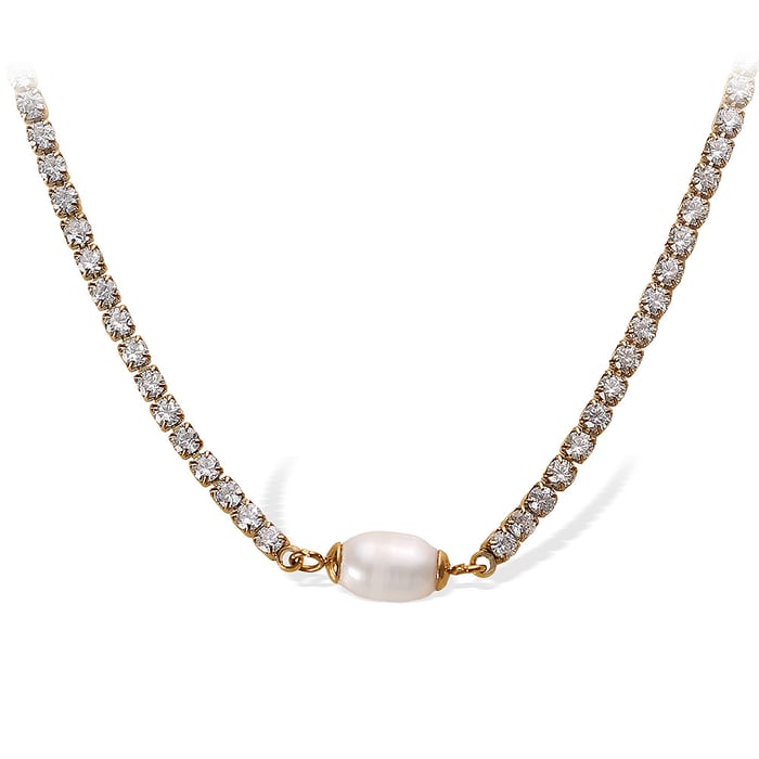 1 Piece Classic Series Retro Geometric Titanium Steel   Gold Color  Women's Chain Necklaces h5Picture10