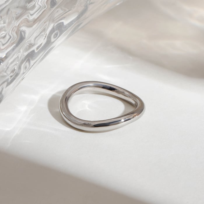 1 stück simple series style line edelstahl goldfarbene damen-einzelringe h5Bild9