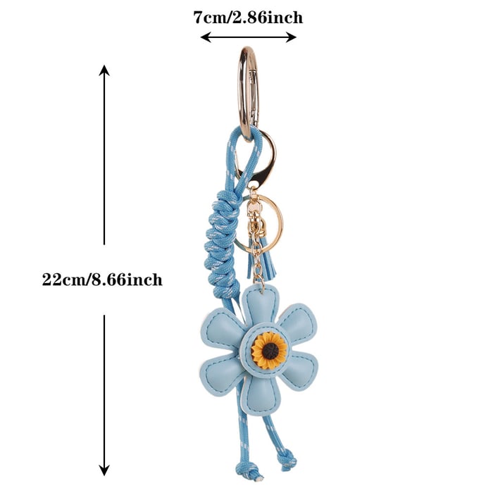 1 Piece Sweet Leather Flower Women's Bag Charms h5Picture5