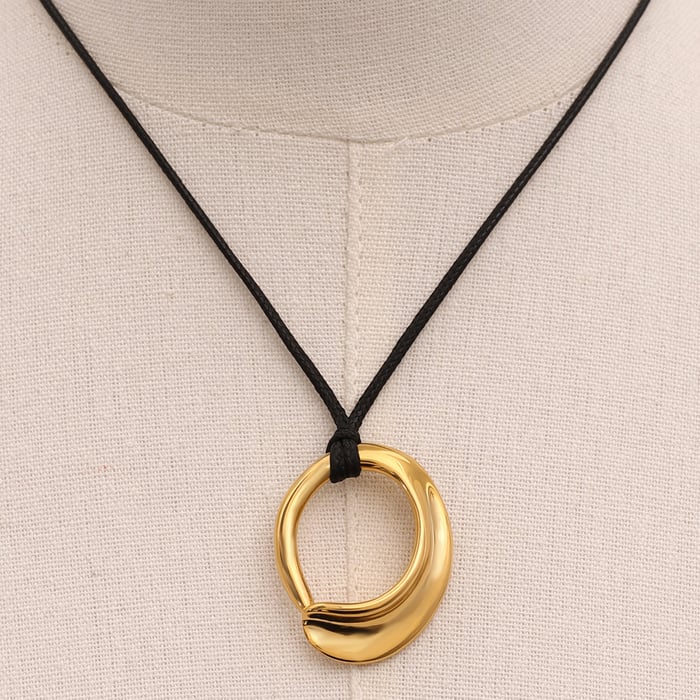 1 piece simple series casual geometric stainless steel  gold plated women pendant necklaces h5Picture5