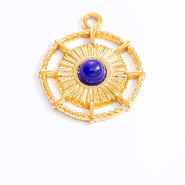 1 Stück Romantische Serie Retro Auge Edelstahl Gold Farbe Damen Anhänger h5Bild5