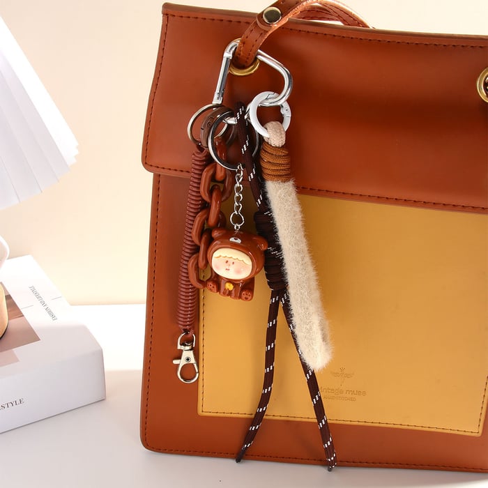 1 Stück Romantische Serie Täglicher Cartoon Rayon Damen Taschenanhänger h5Bild4