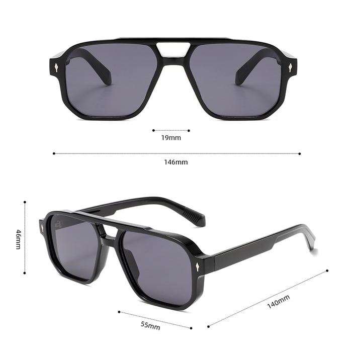 1 Stück Simple Series Lässige einfarbige Unisex-Sonnenbrille aus Kunststoff h5Bild7