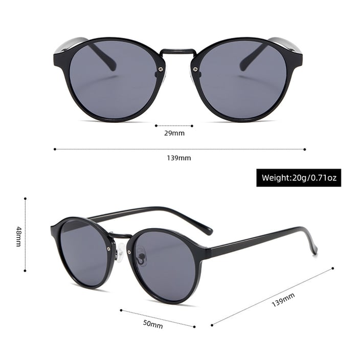 1 Stück Simple Series Casual Solid Color Kunststoff Damen Sonnenbrille h5Bild5