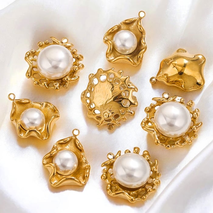 1 Paar geometrische Retro-Anhänger der Classic-Serie, 18 Karat vergoldet, für Damen h5Bild4