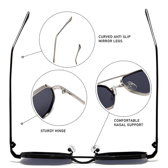 1 Paar Damen-Sonnenbrillen der Simple Series für den Alltag in Volltonfarbe h5Bild9