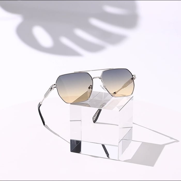 1 Stück Simple Series Tägliche einfarbige Kunststoff-Sonnenbrille für Damen h5Bild4