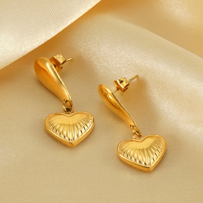 1 Pair Light Luxury Fashion All-match Love Women's Pendant Earrings h5Picture5