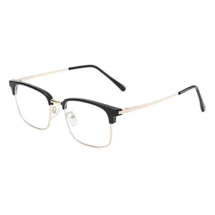 1 Pair Casual Semi Framed Square Shaped Blue - light Blocking Glasses h5Picture6