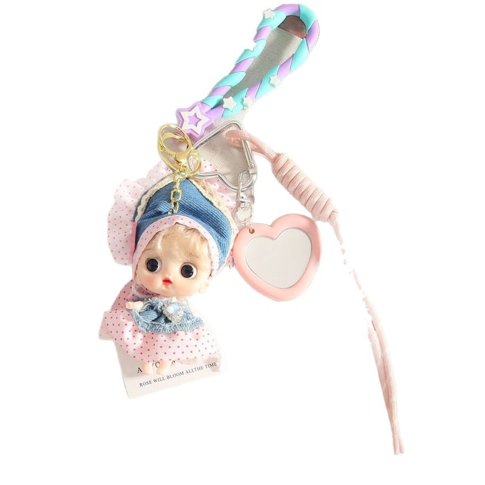 1 Piece Fairy Series Sweet Polka Dots Clothers Doll Rayon Women's Bag Charms h5Picture9