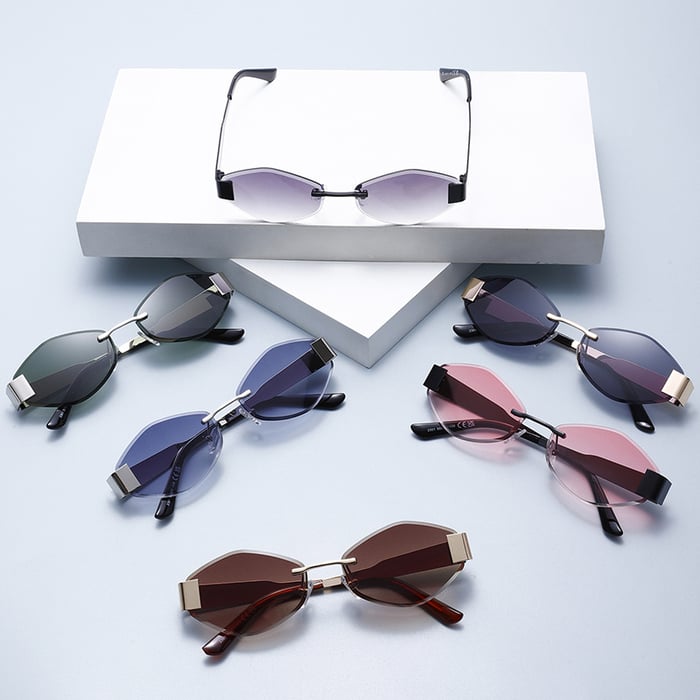 1 Pair Simple Series Daily Solid Color Alloy Women's Sunglasses h5Picture9