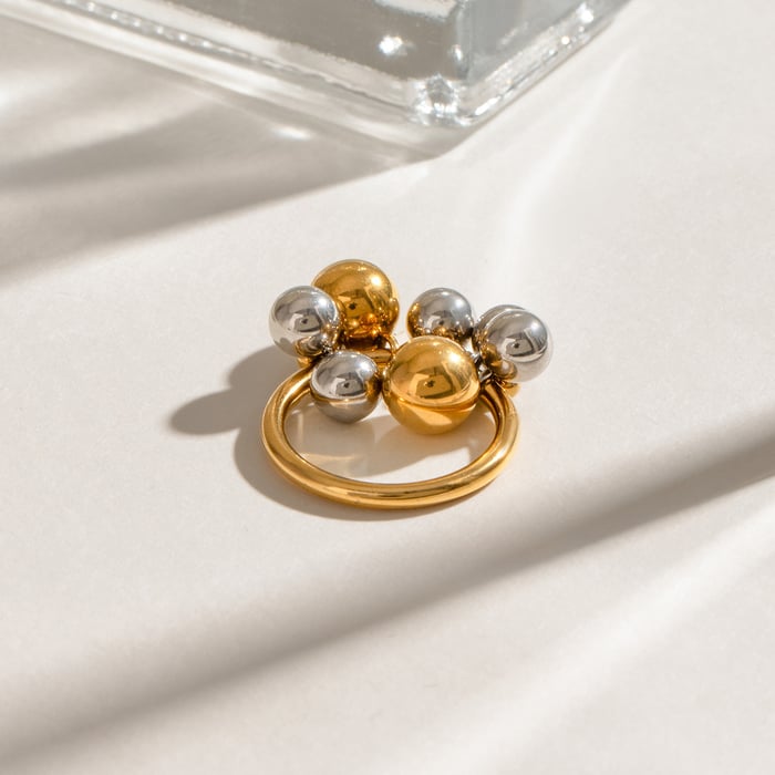 1 paar simple series style line edelstahl 18 karat vergoldet damen einzelringe h5Bild4
