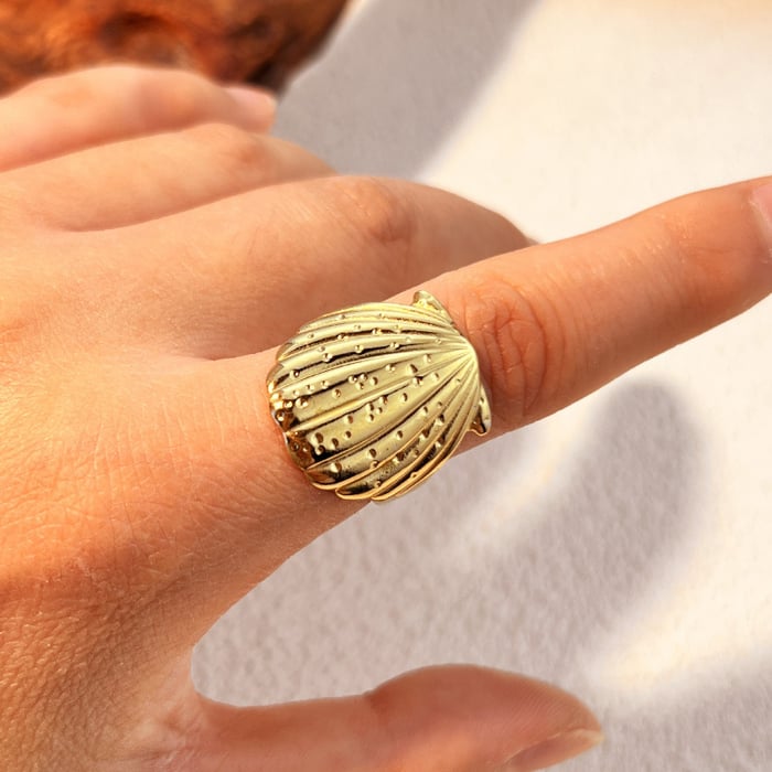 1 Stück Simple Series Retro Turtle Edelstahl Goldfarben Damen Verstellbare Ringe h5Bild4