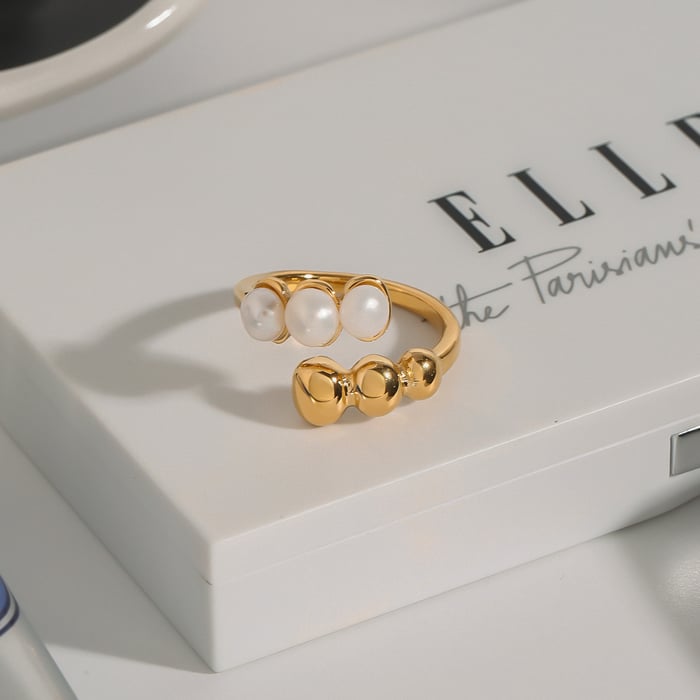 1 Piece Charming Series Elegant Spiral Shape Stainless Steel Gold Color Women's Single Rings h5Picture8
