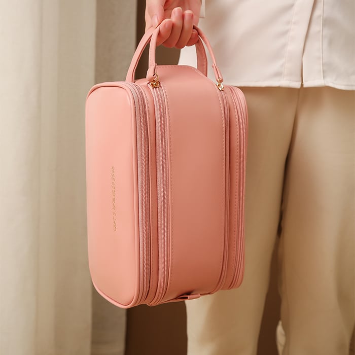 1 Piece High-end Simple Style Solid Color PU Women's Makeup Bag Picture5