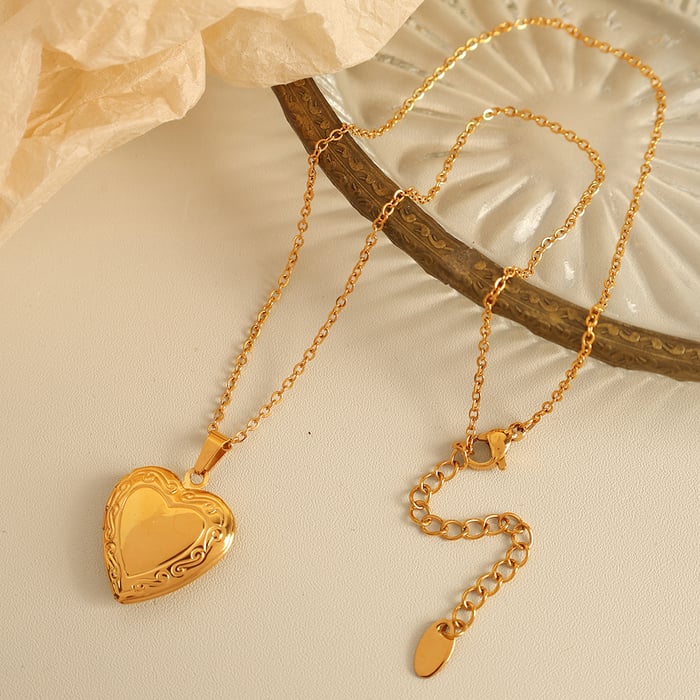 1 piece simple series simple heart stainless steel  gold plated women pendant necklaces h5Picture3
