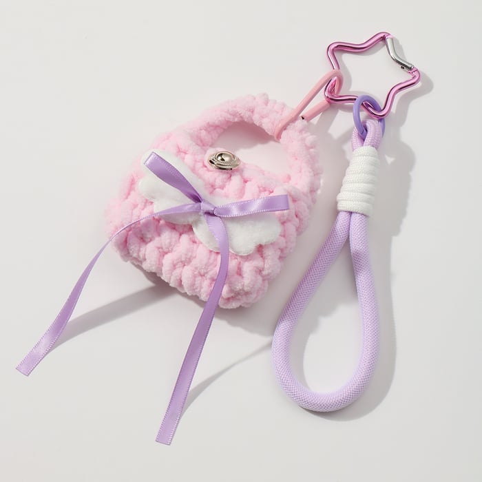 1 Stück Romantische Serie Süße Schleife Knoten Legierung Damen Tasche Charms h5Bild4