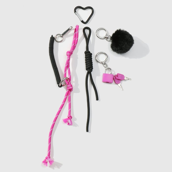 1 Stück Simple Series Sweet Heart Alloy Damen Taschenanhänger h5Bild7