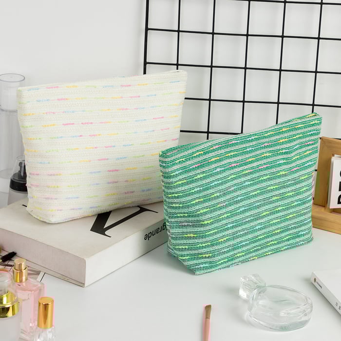 1 Piece Colorful Striped Women's Makeup Bags h5Picture3
