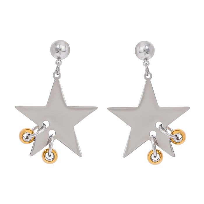 1 pair simple series classic geometric stainless steel  gold plated women drop earrings h5Picture6