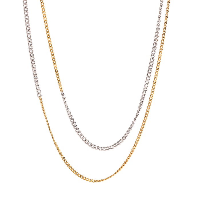1 stück simple series linie edelstahl gold farbe damen kette halsketten h5Bild6