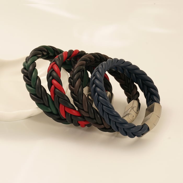 1 Pair Braided Leather Bracelet Men's And Women's Fashion  Bracelet h5Picture3