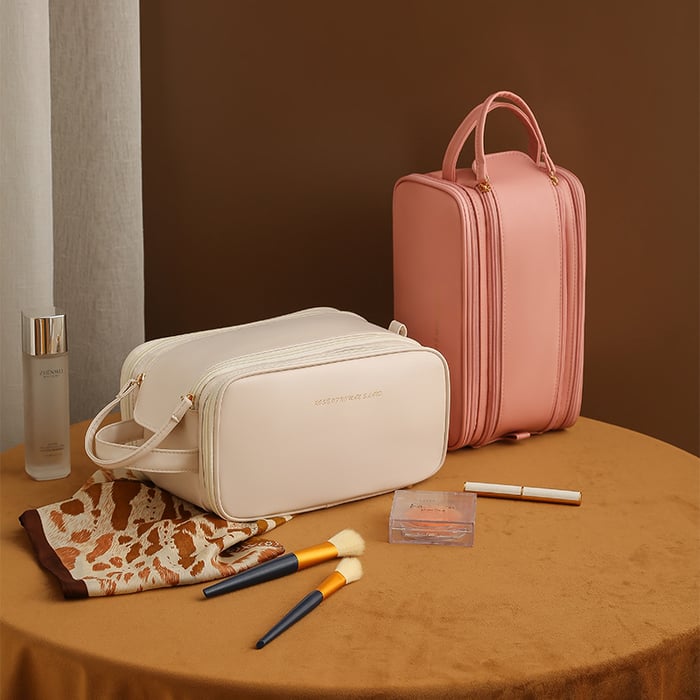 1 Piece High-end Simple Style Solid Color PU Women's Makeup Bag Picture3