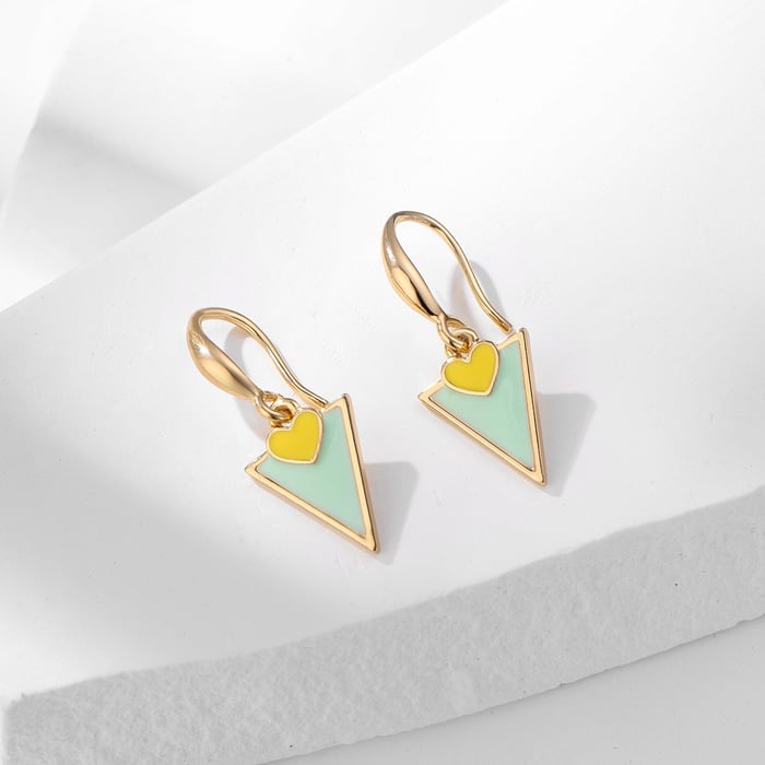 1 Pair Romantic Series Color of Macaron Rainbow Shape Drop Oil Alloy Women's Drop Earrings h5Picture3