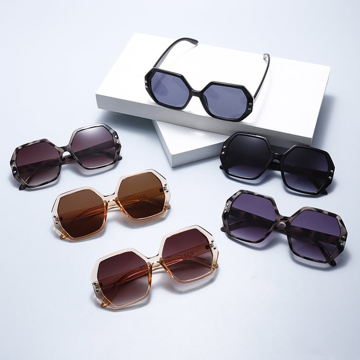 1 Stück Simple Series Daily Leopard Print Kunststoff Damen Sonnenbrille h5Bild8