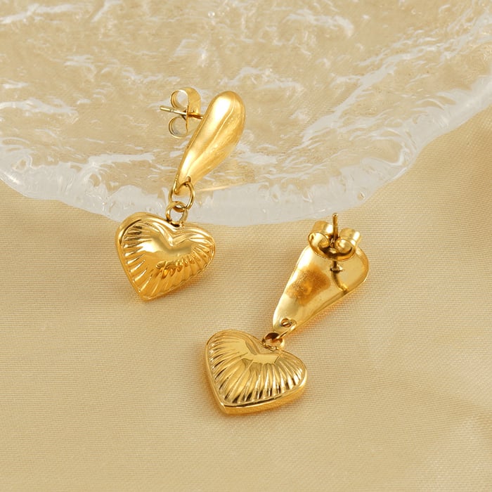 1 Pair Light Luxury Fashion All-match Love Women's Pendant Earrings h5Picture4