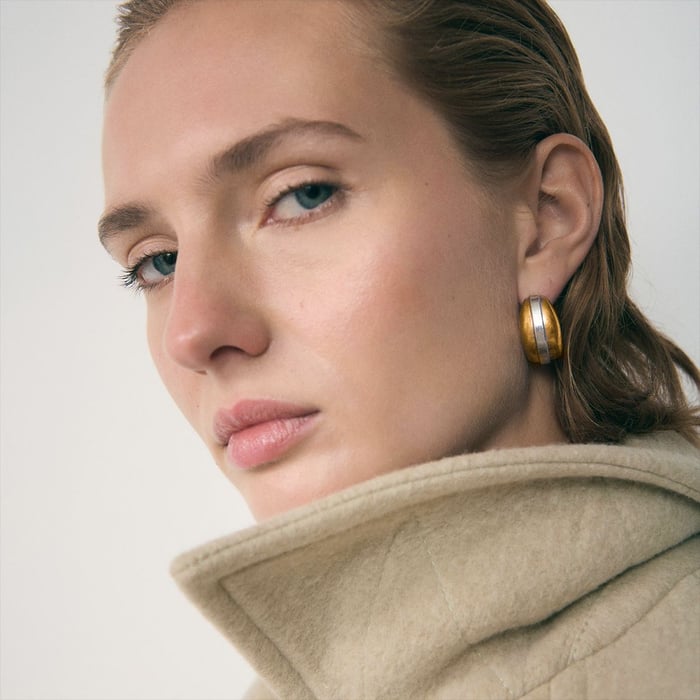 1 pair stylish series  droplet stainless steel gold & silver color women's stud earrings h5Picture5
