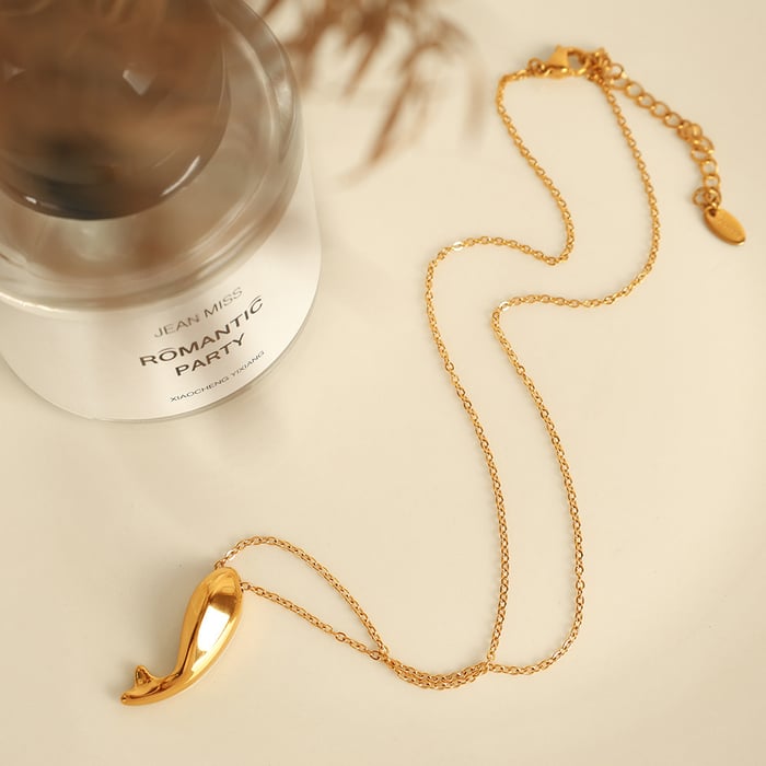 1 piece simple series casual turtle stainless steel  gold plated women pendant necklaces h5Picture4