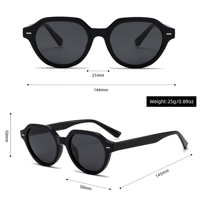 1 Stück Simple Series Tägliche einfarbige Damen-Sonnenbrille aus Kunststoff h5Bild5