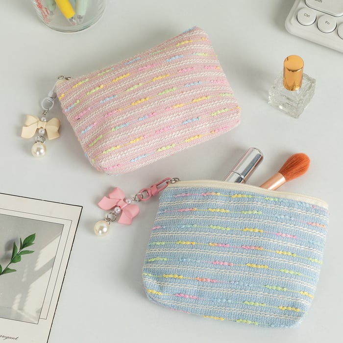 1 Piece Colorful Striped Women's Makeup Bags Picture5